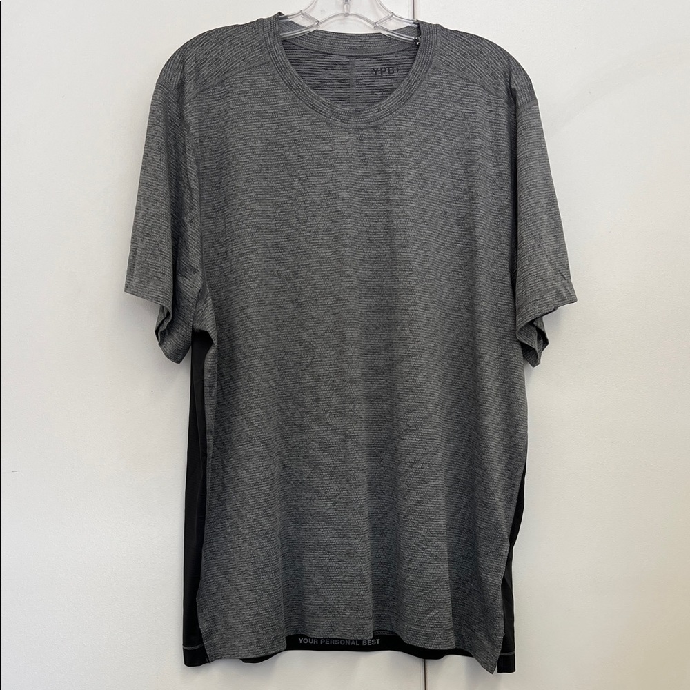 Your Personal Best Black and Gray Men's Workout Shirt Gym Fitness Activewear XL